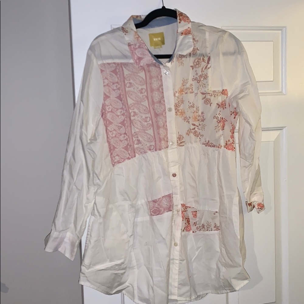 3/4 Length Loose Fitting Button Down - image 1